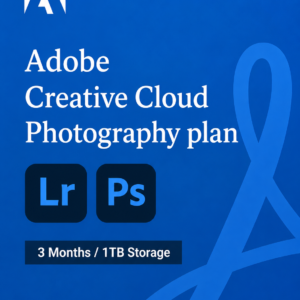 Adobe Creative Cloud Photography Plan 1 To – Abonnement de 3 mois pour 1 PC