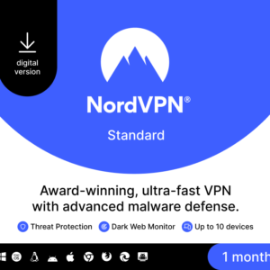 NordVPN Standard – Licenza 1 Mese – 10 Dispositivi
