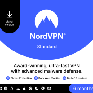 NordVPN Standard – Licenza 6 Mesi – 10 Dispositivi